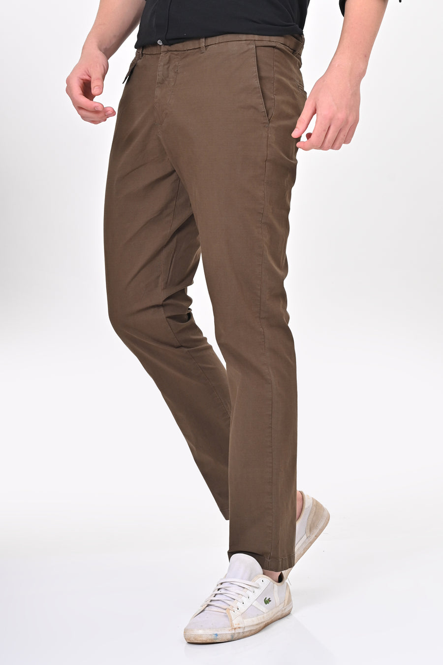 Napro - Cotton Stretch Chinos - Olive