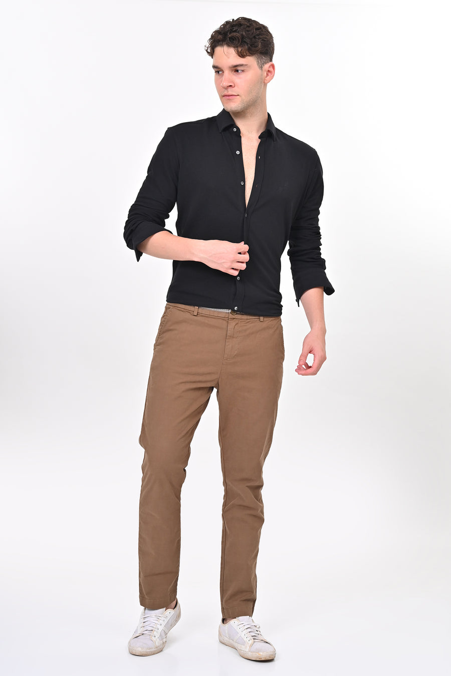 Elite - Detailed Cotton Chino - Khaki