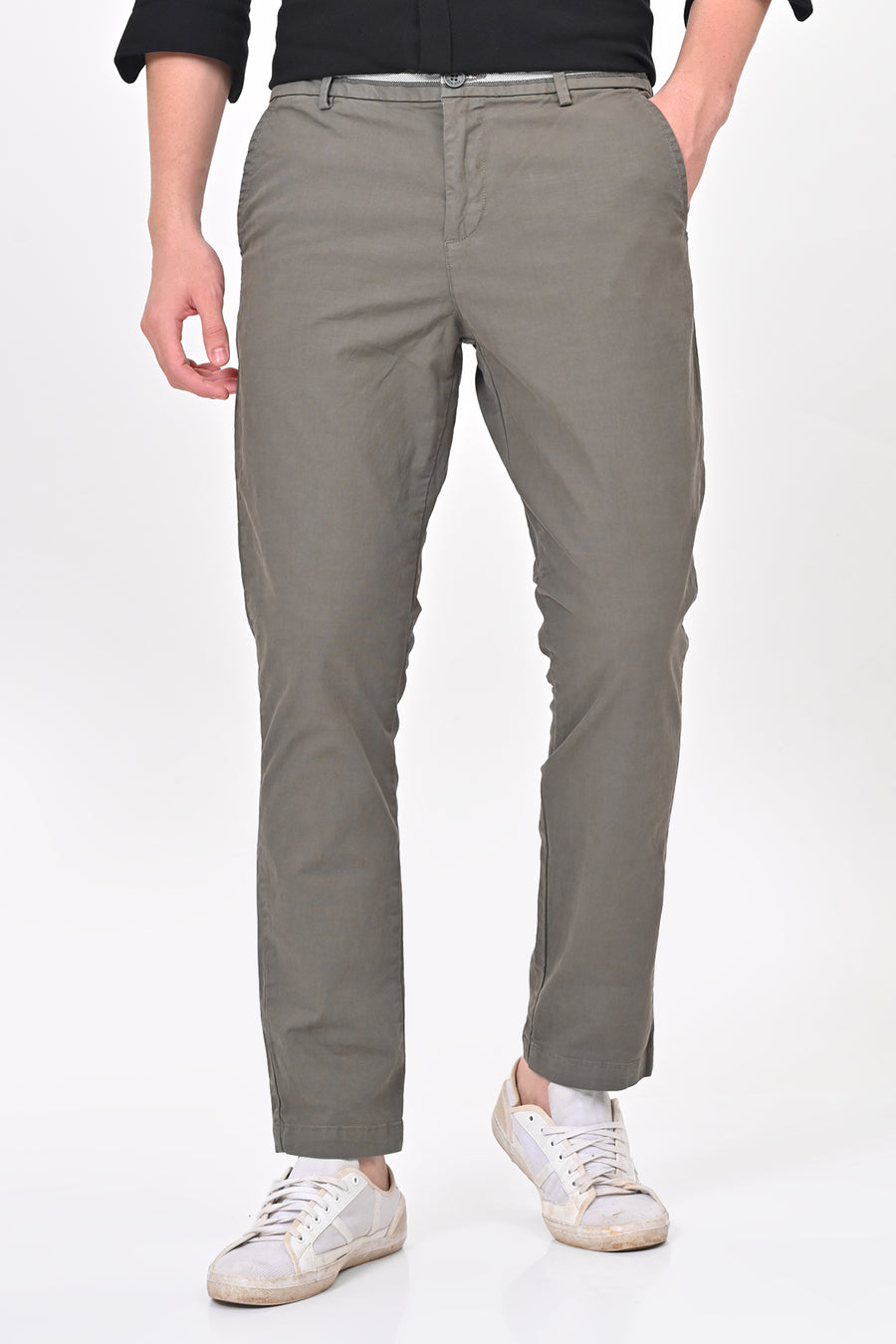 Elite - Detailed Cotton Chino - Green