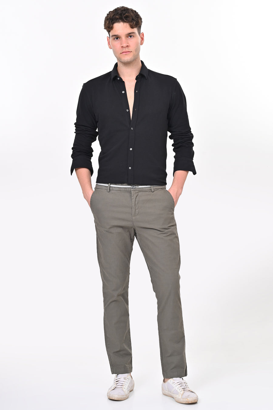 Elite - Detailed Cotton Chino - Green