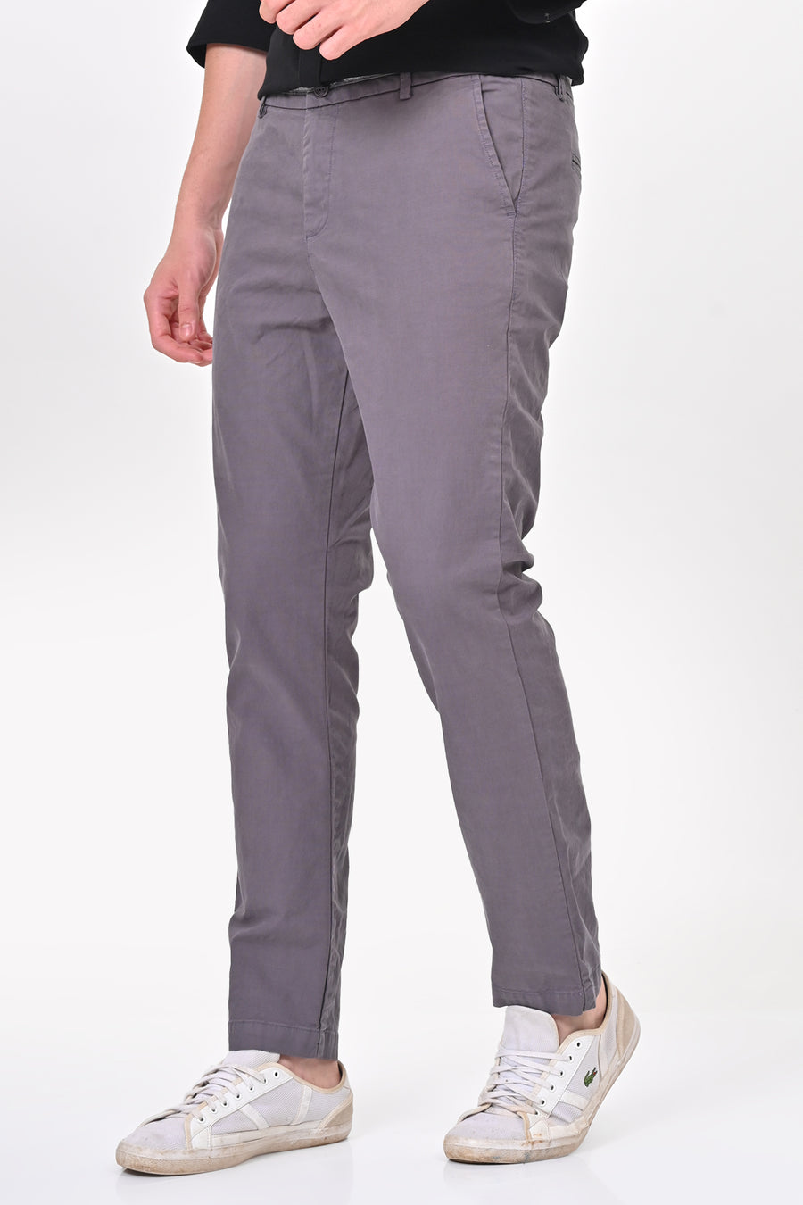 Elite - Detailed Cotton Chino - Dk Grey