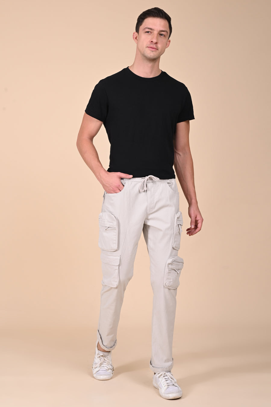 Trendy - Cargo Streetwear Trouser - Stone