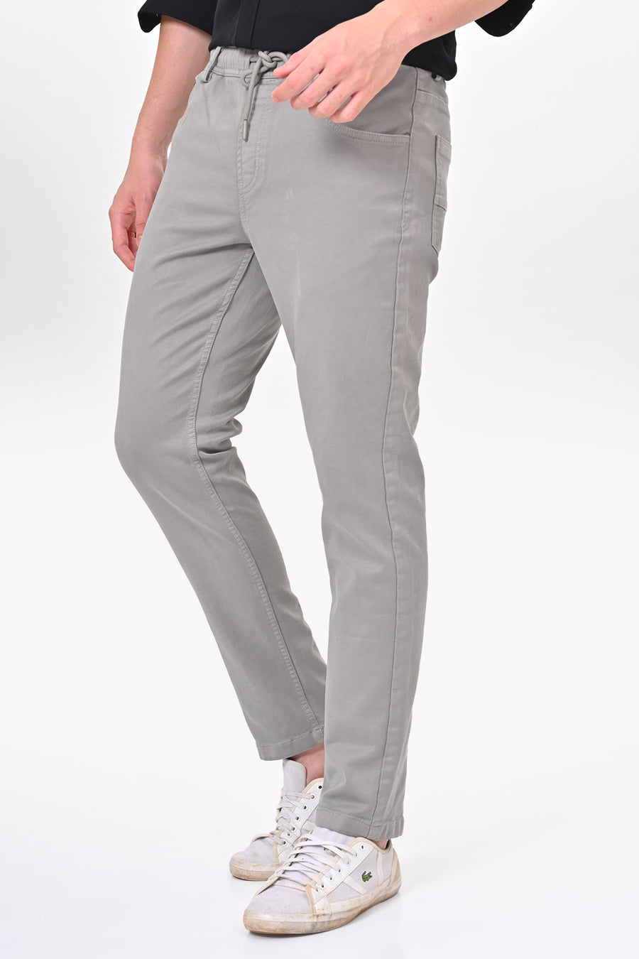 Terminator - Denim Style Comfort Trouser - Lt Grey