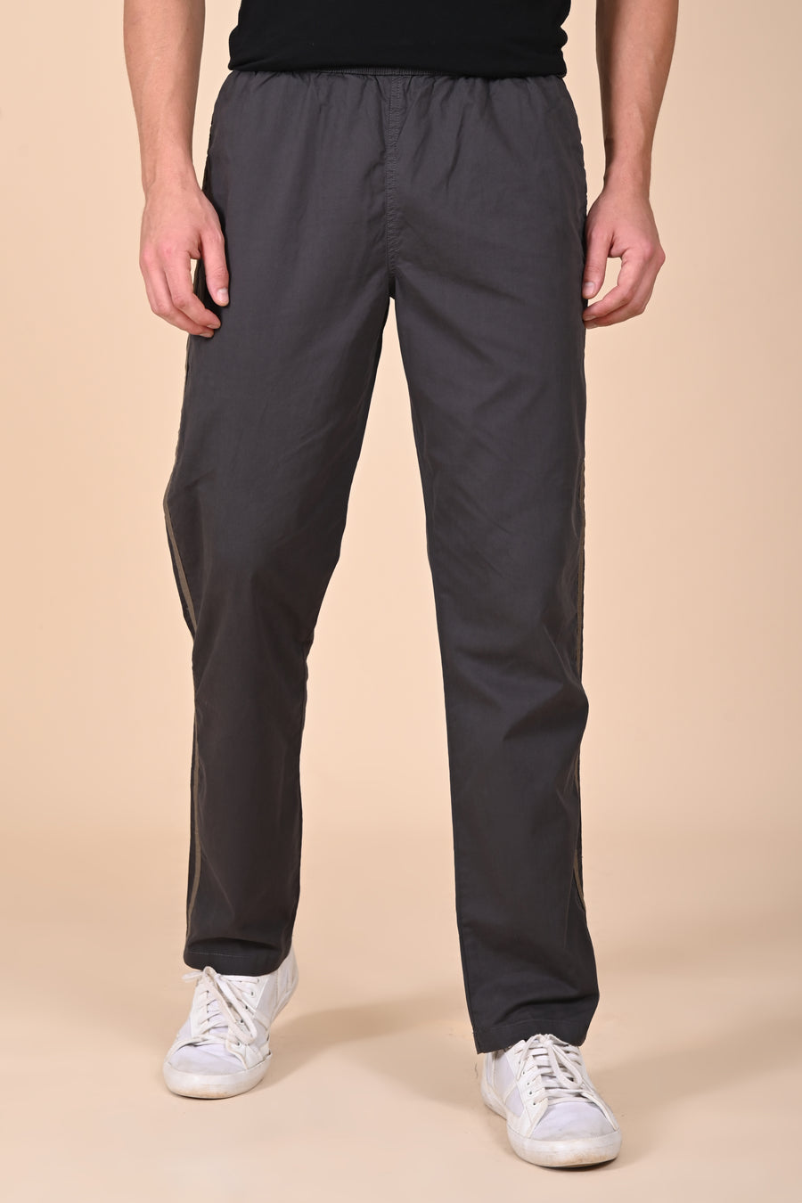 Caleb - Comfort Jogger Detailed Trouser - Dk Grey