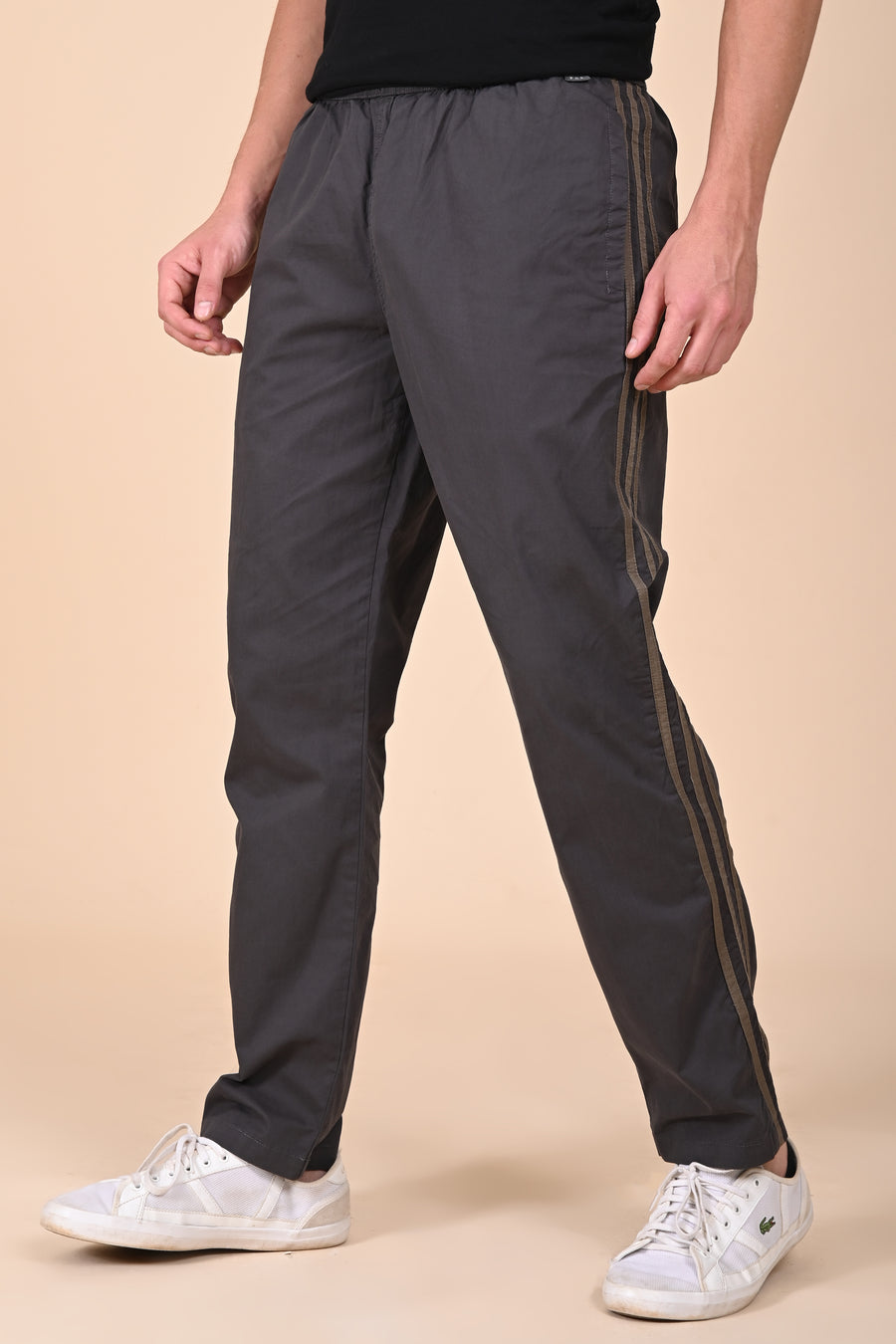 Caleb - Comfort Jogger Detailed Trouser - Dk Grey