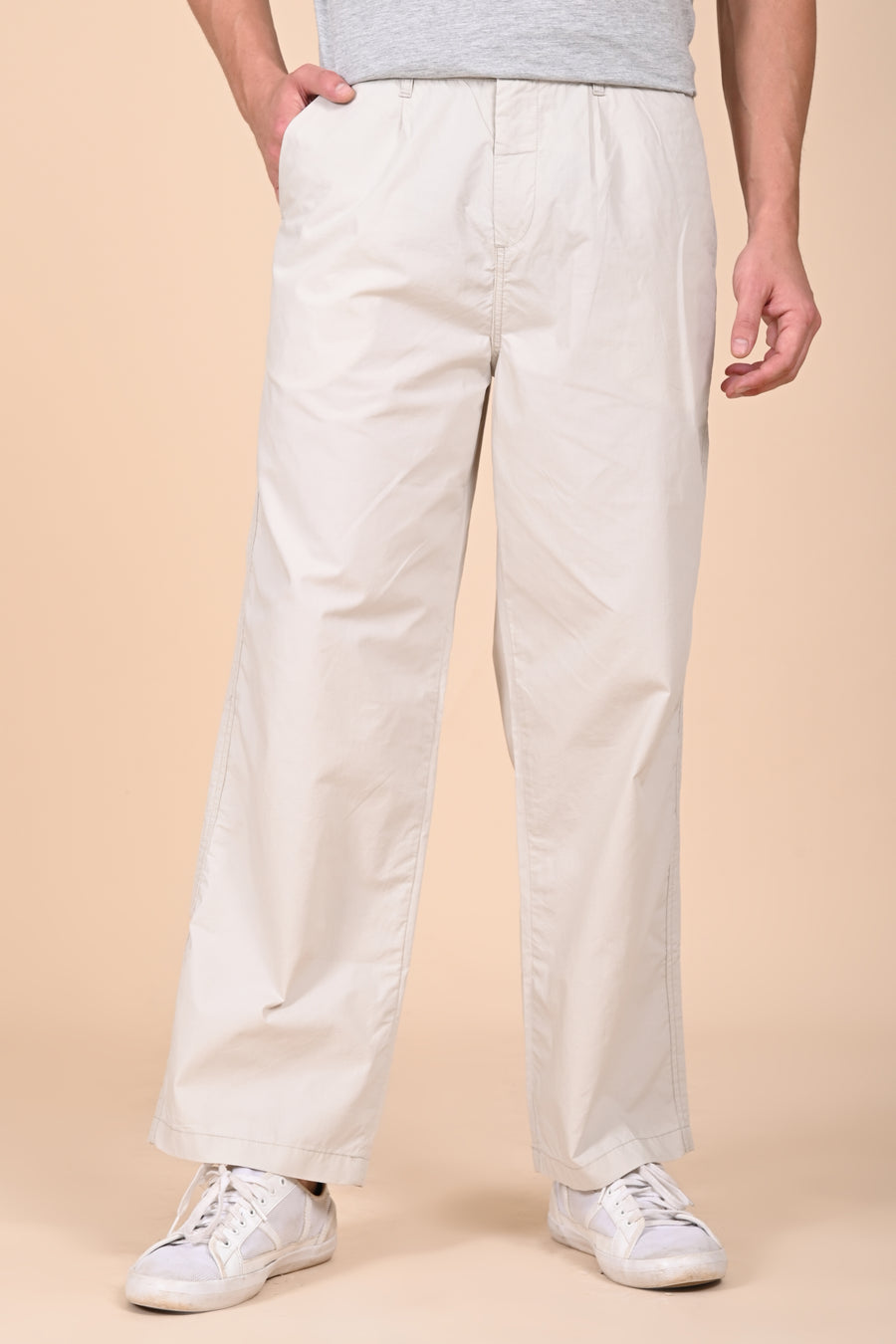 Tomer - Korean Style Trouser - Stone