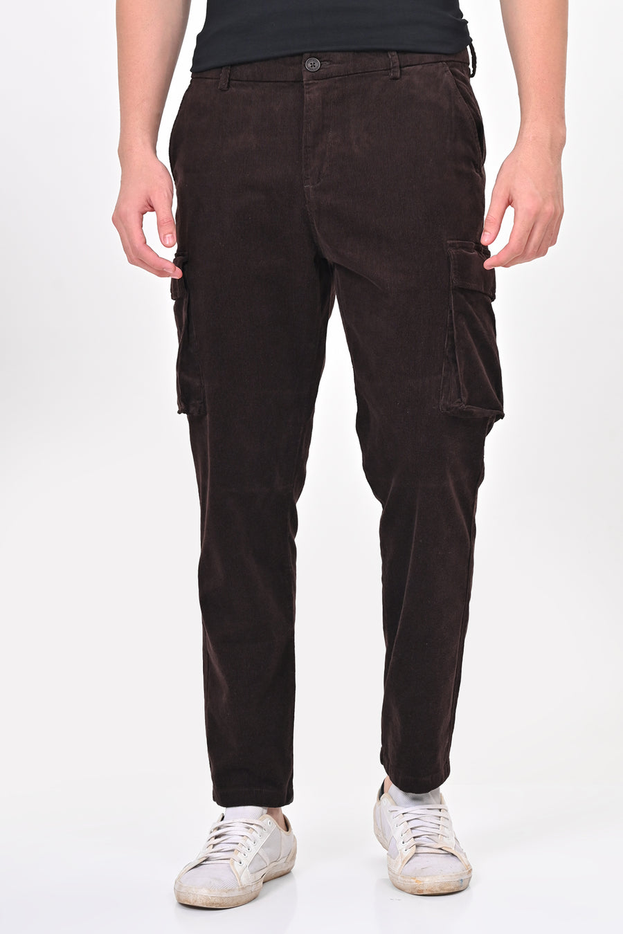 Cord - Corduroy Cargo Trouser - Brown