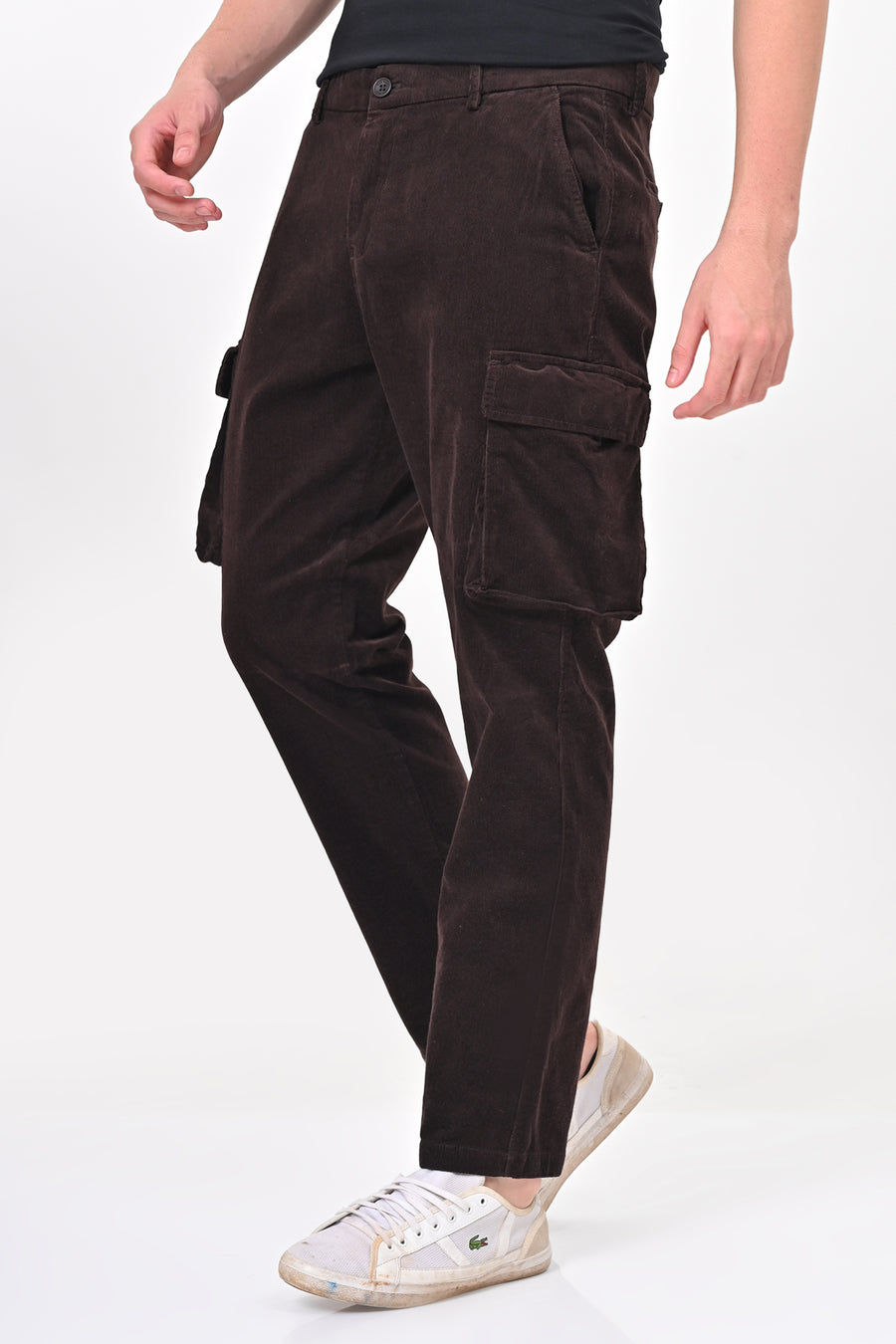 Cord - Corduroy Cargo Trouser - Brown