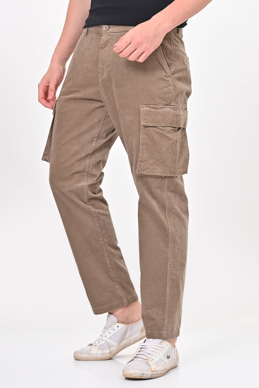 Cord - Corduroy Cargo Trouser - Stone