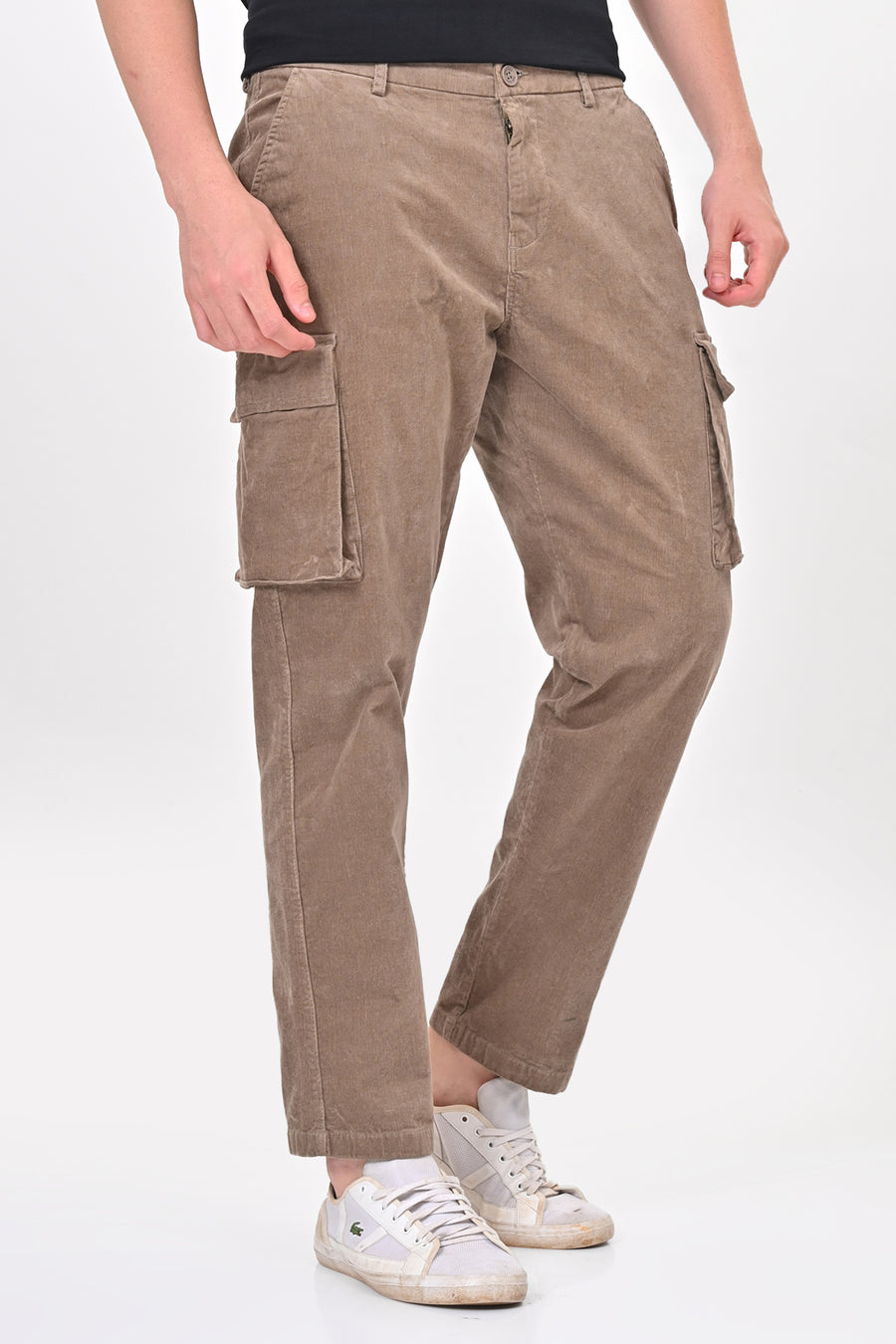 Cord - Corduroy Cargo Trouser - Stone