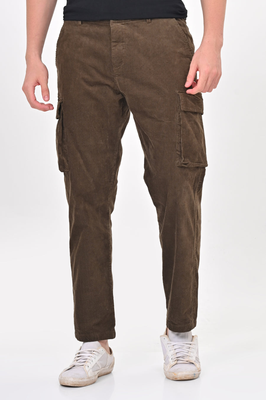 Cord - Corduroy Cargo Trouser - Olive