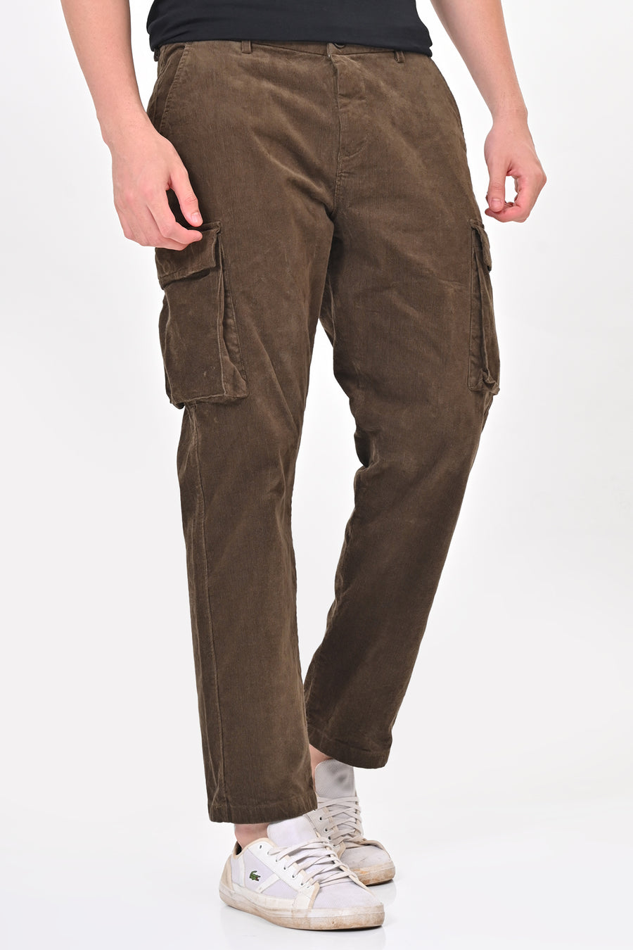 Cord - Corduroy Cargo Trouser - Olive