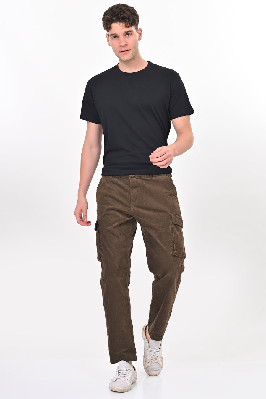 Cord - Corduroy Cargo Trouser - Olive