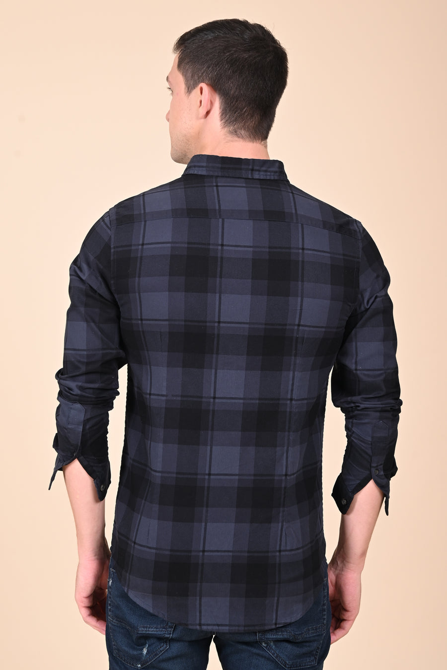 Bronte - Corduroy Check Shirt - Dk Grey