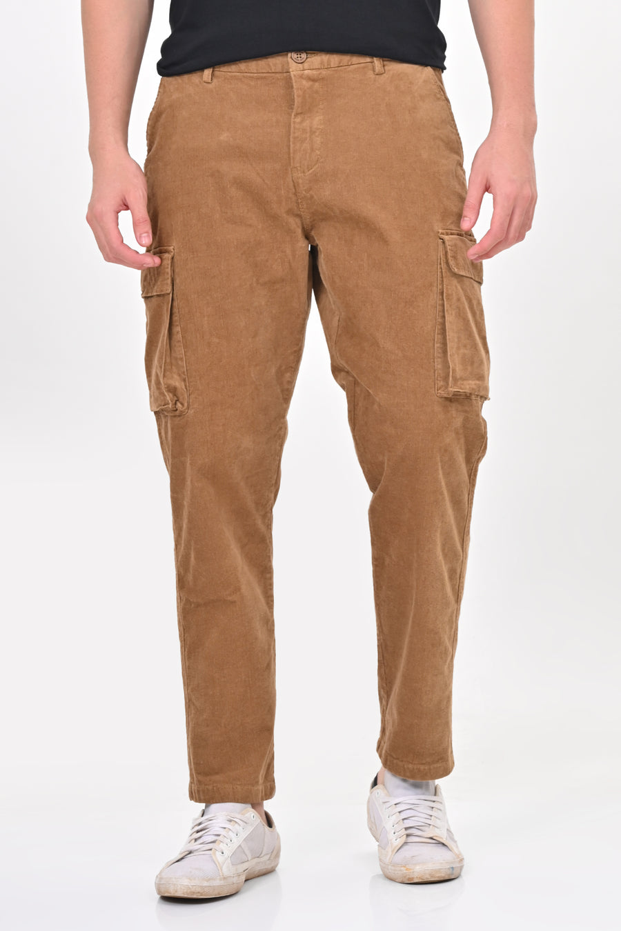 Cord - Corduroy Cargo Trouser - Khaki