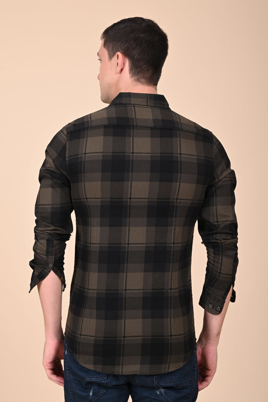 Bronte - Corduroy Check Shirt - Olive