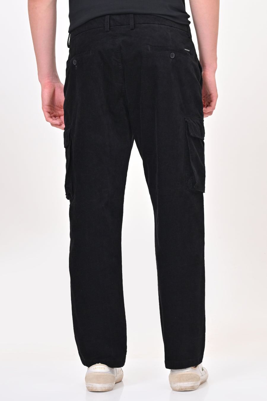 Cord - Corduroy Cargo Trouser - Black