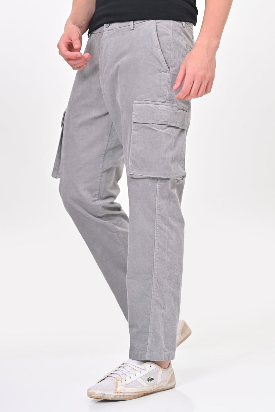 Cord - Corduroy Cargo Trouser - Lt Grey