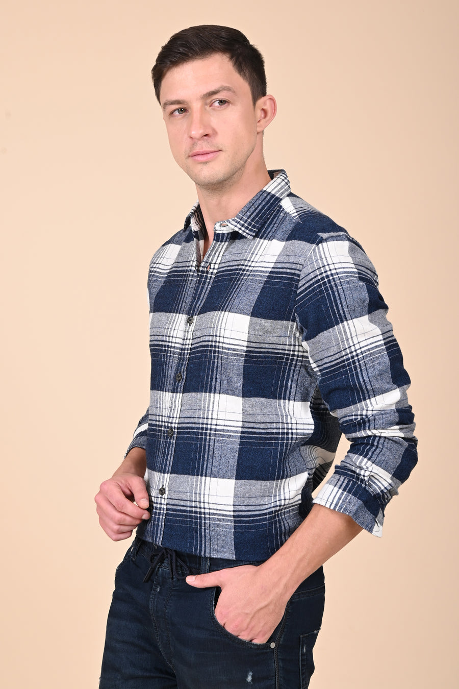 Calib - Brushed Check Shirt - Blue