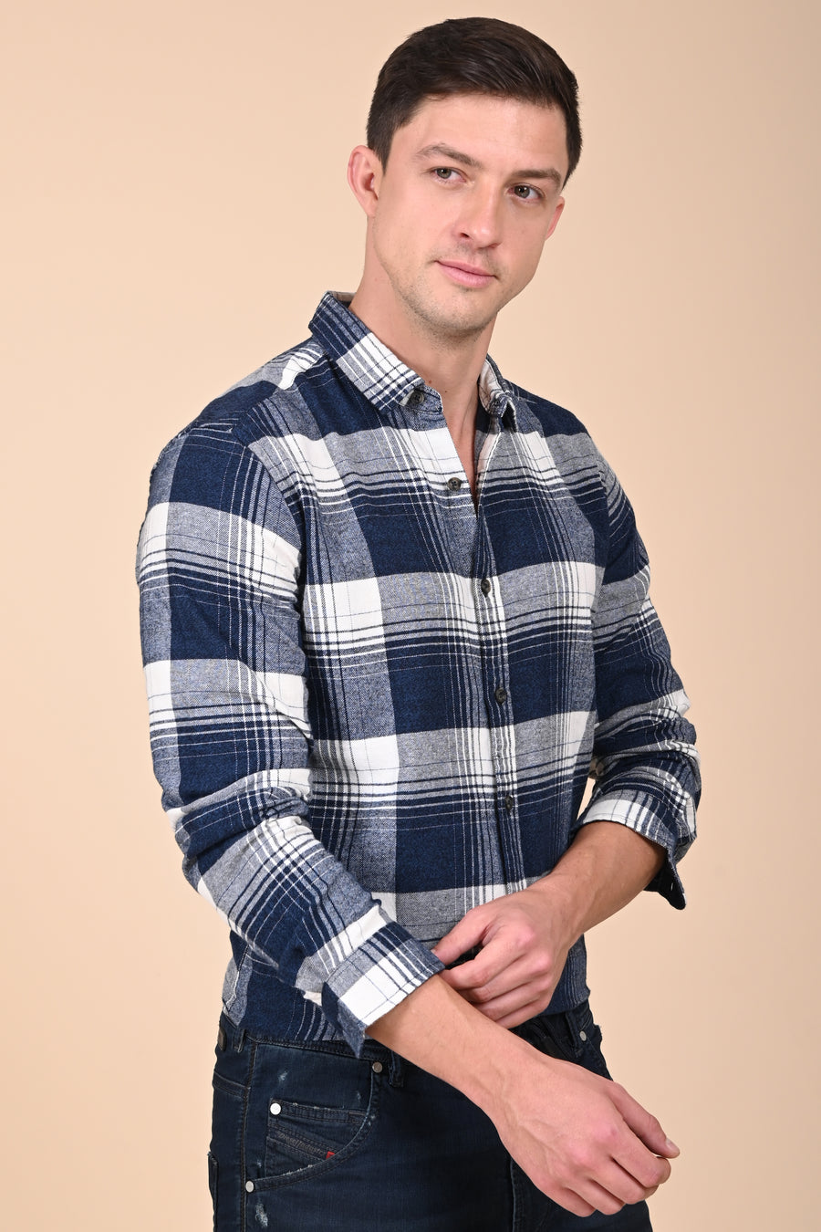 Calib - Brushed Check Shirt - Blue