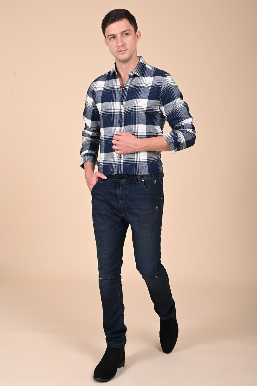 Calib - Brushed Check Shirt - Blue