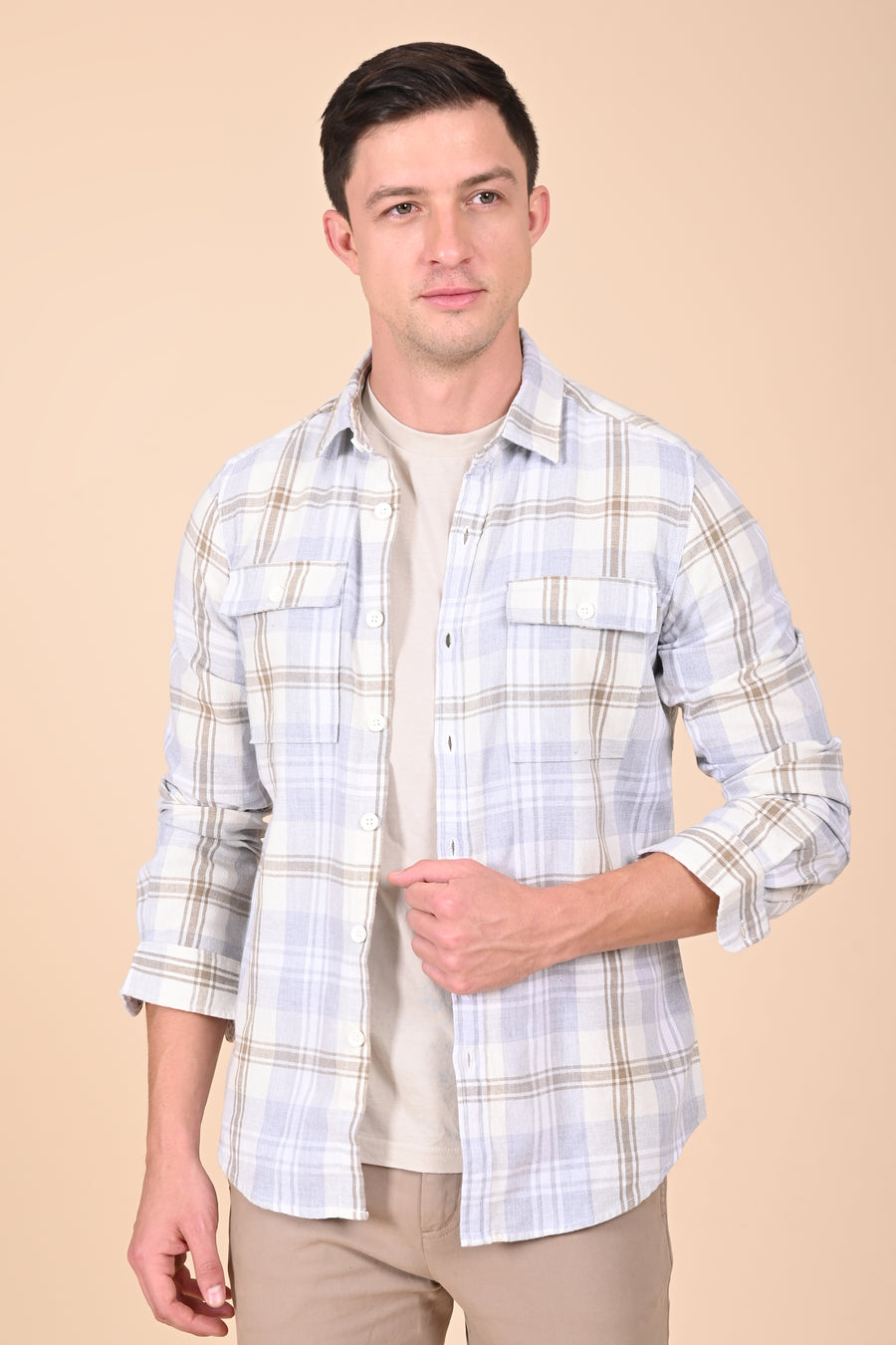 Insane - Cotton Check Shirt - Grey