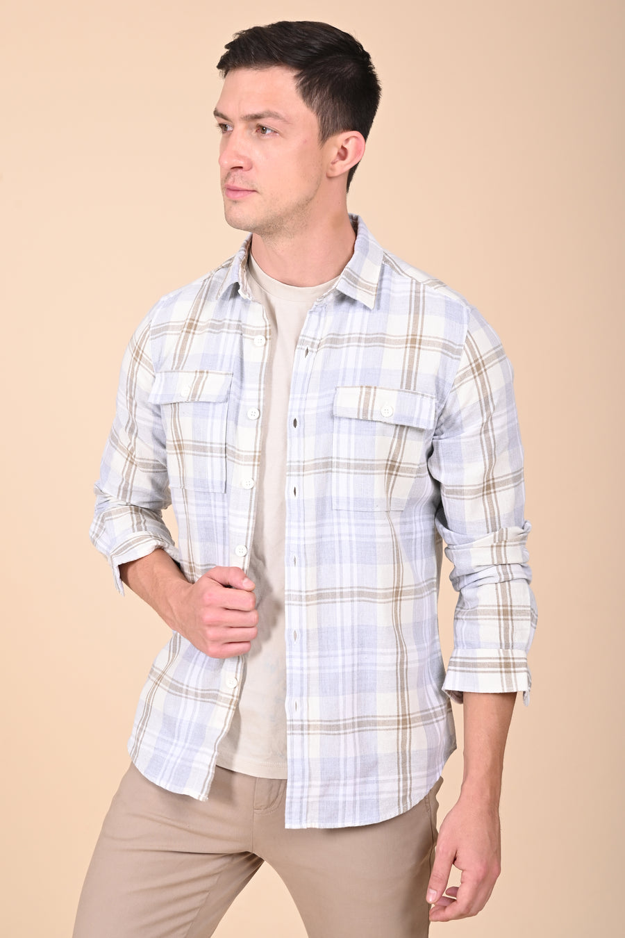 Insane - Cotton Check Shirt - Grey