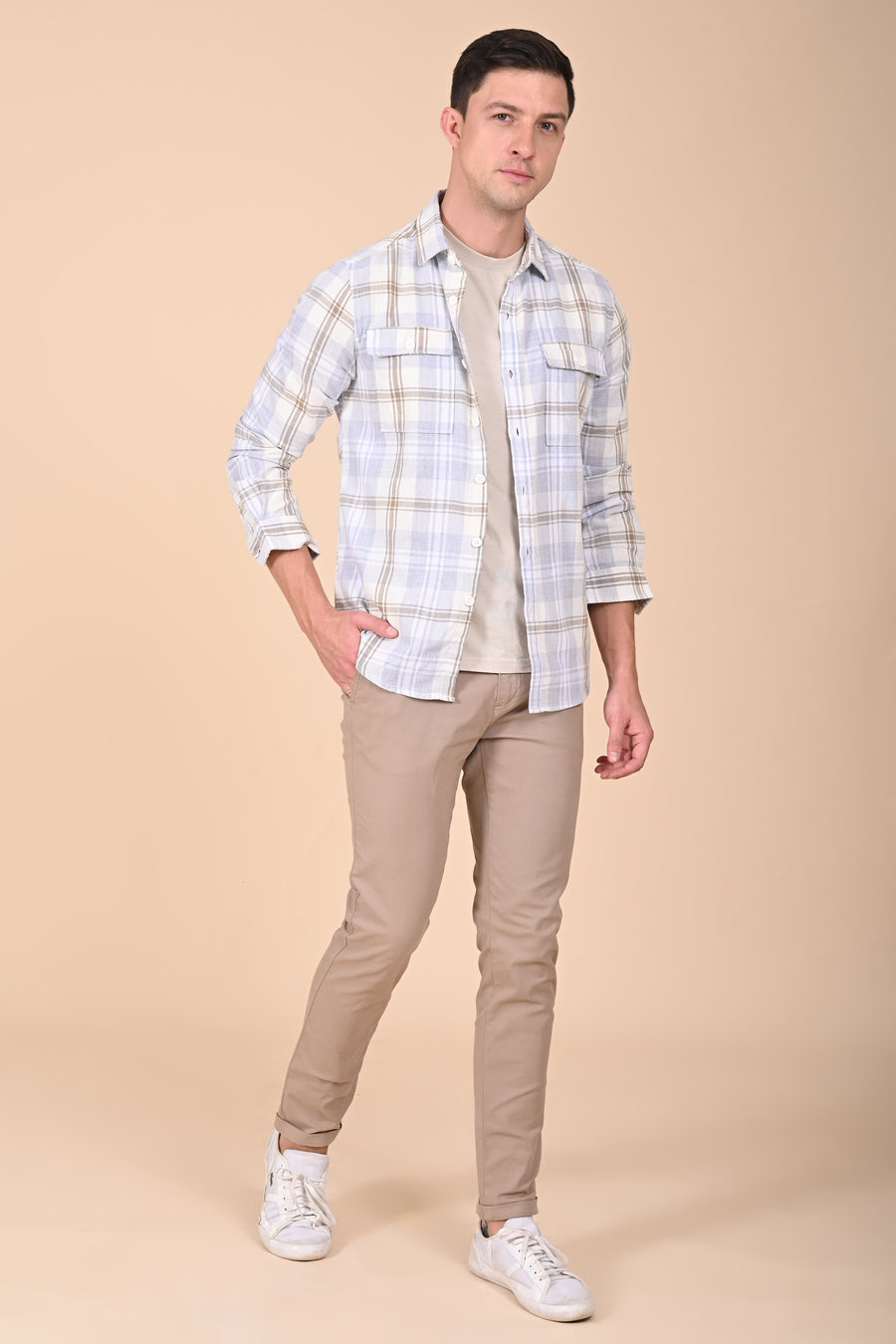 Insane - Cotton Check Shirt - Grey