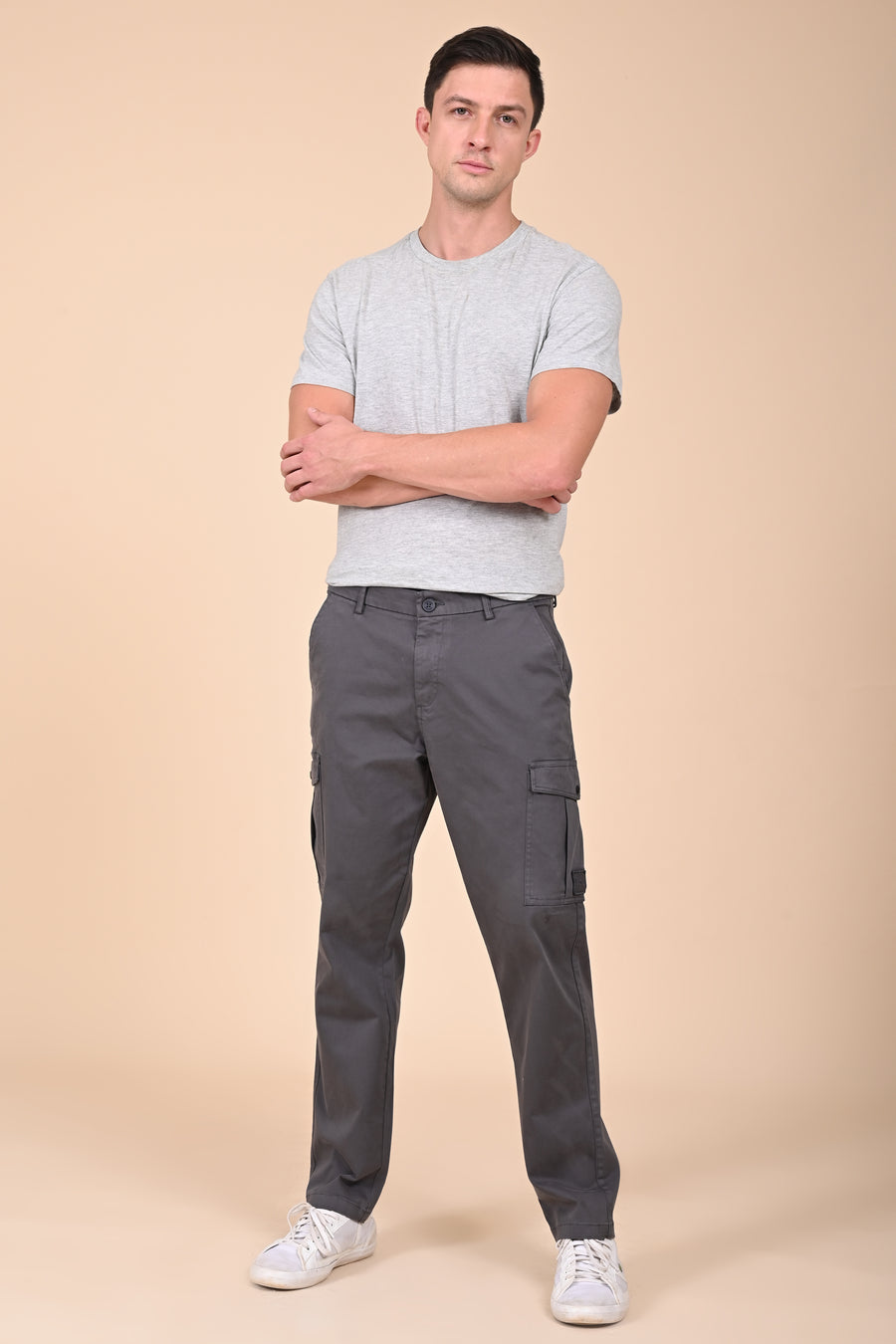 Host - Comfort Cargo Trouser - Dk Grey