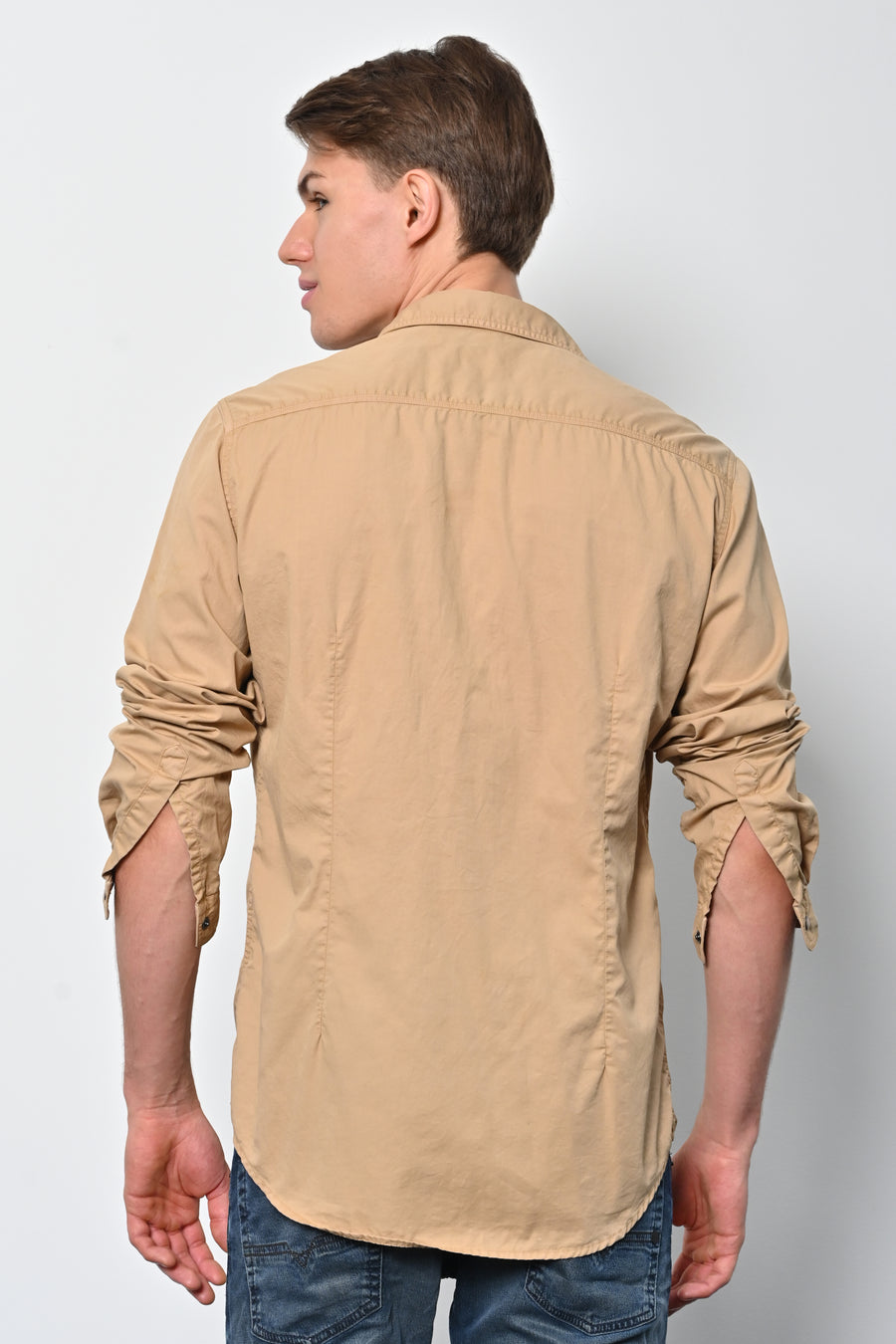 Patric - Cotton Cargo Shirt - Beige