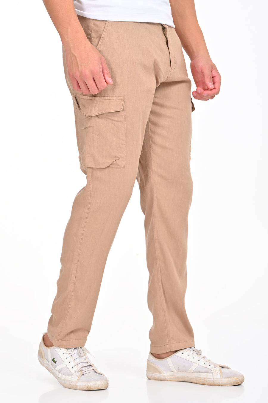 Ivan Cotton Linen Cargo Trouser Khaki