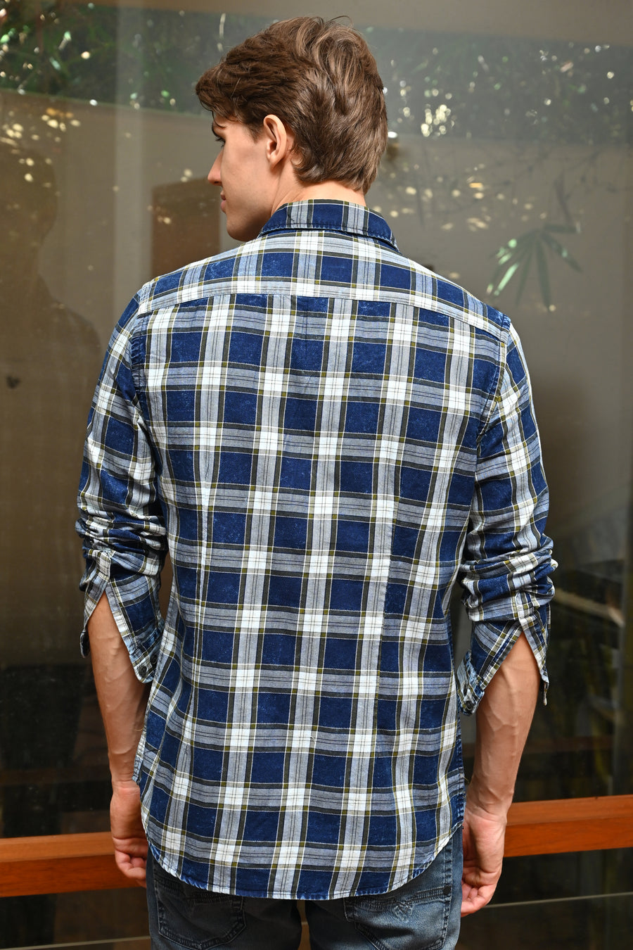 Blue Neo - Indigo Check Shirt - Green