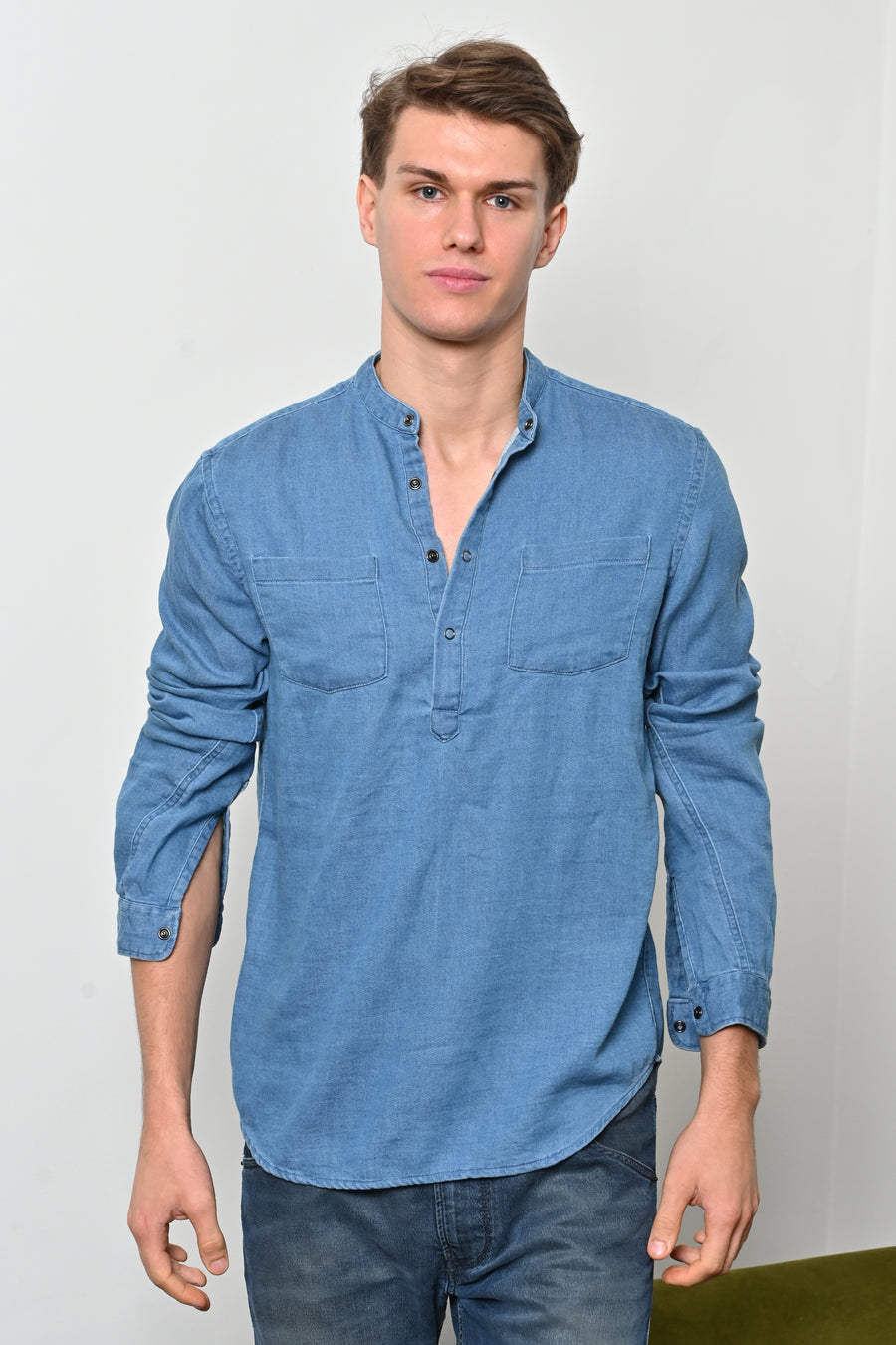 Liberty - Jogger Denim Kurta - Lt Blue