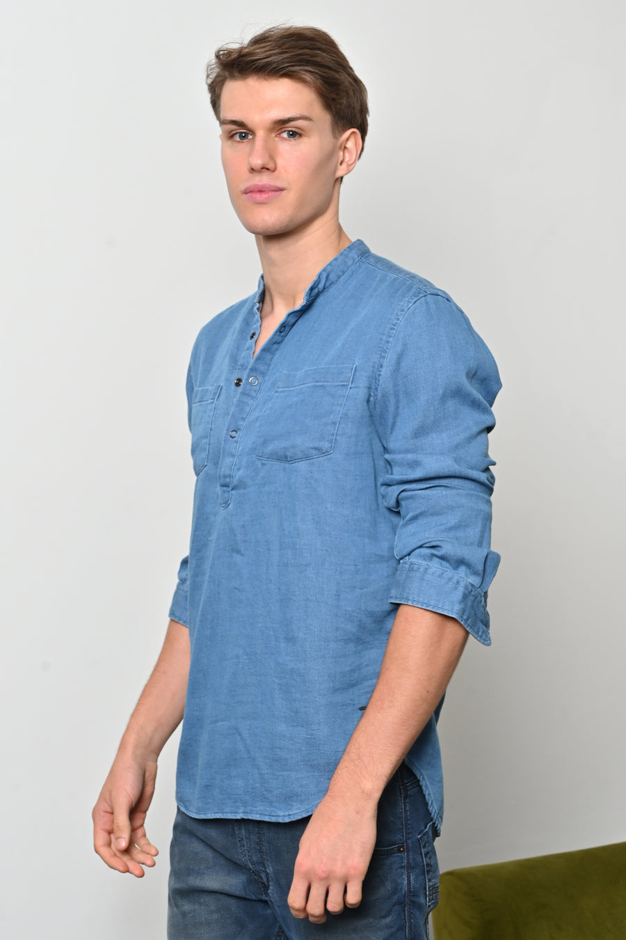 Liberty - Jogger Denim Kurta - Lt Blue