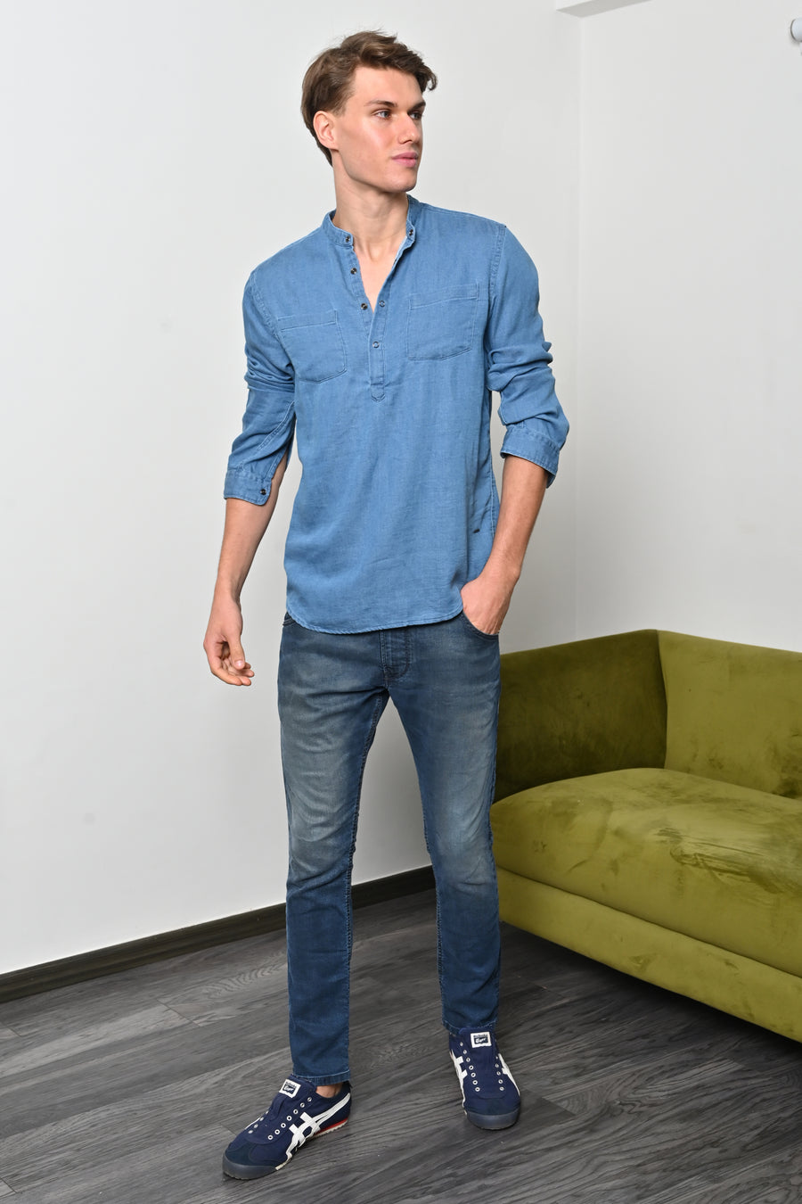 Liberty - Jogger Denim Kurta - Lt Blue