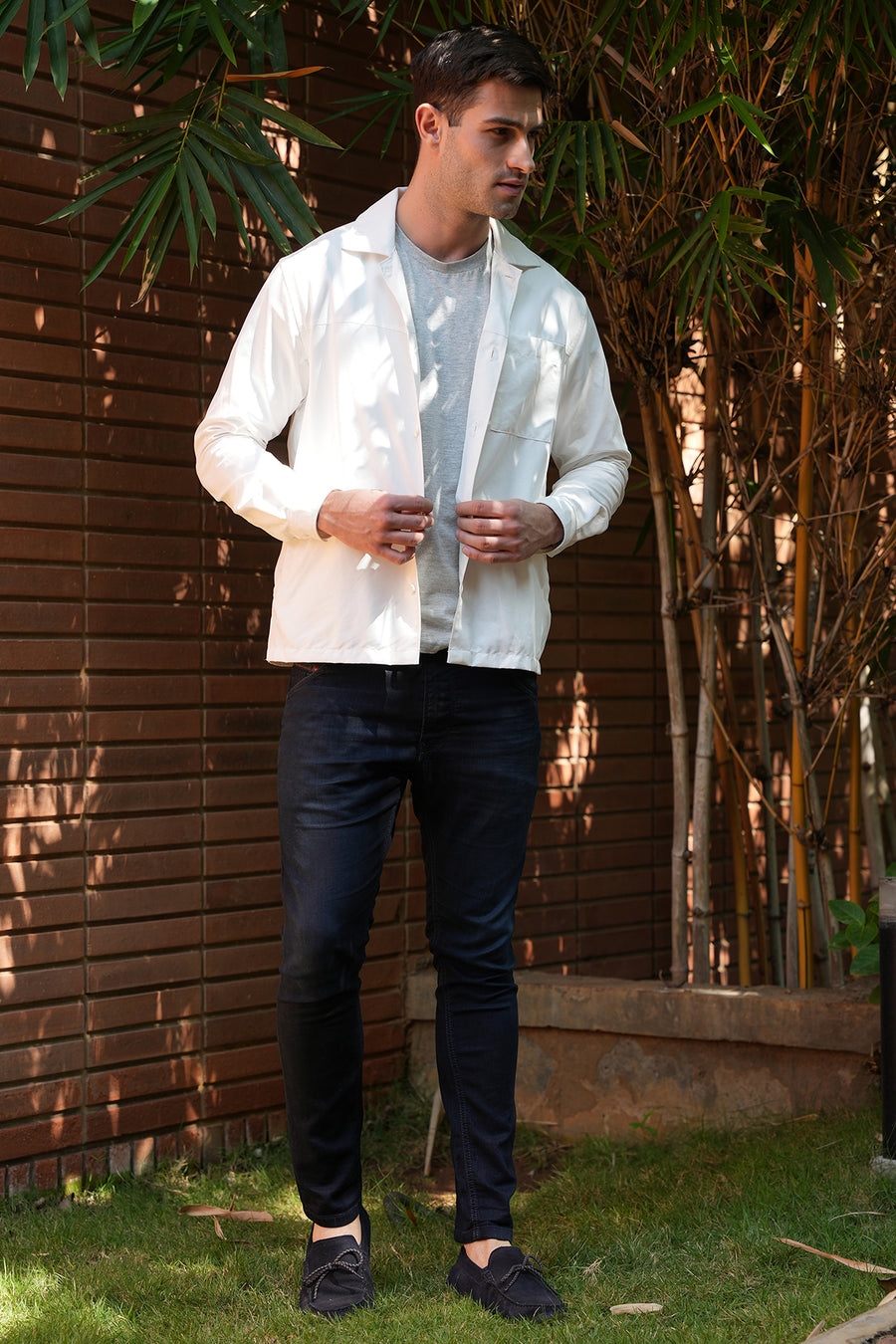 Archer - Suede Jacket - White