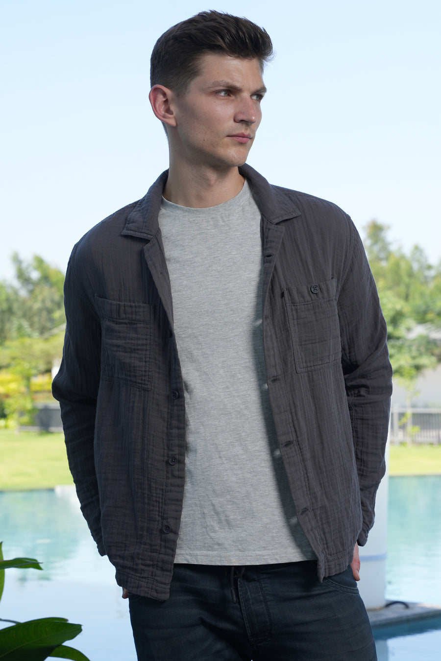 Ikea - Double Layered Overshirt - Dk Grey