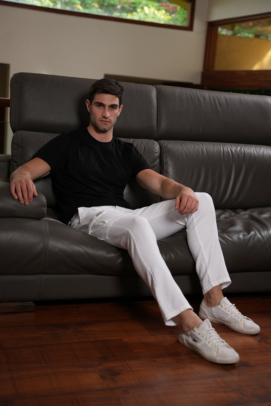 Marcel - Linen Cotton Cargo Trouser - White