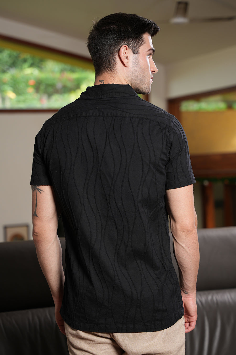 Paul - Embroidered Shirt - Black