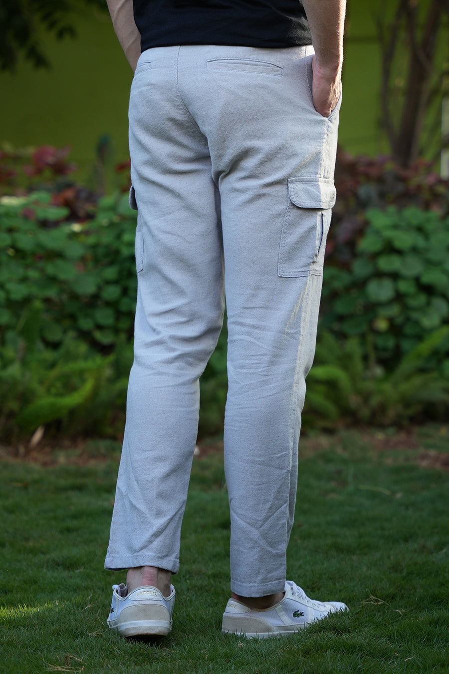 Marcel - Linen Cotton Cargo Trouser - Grey