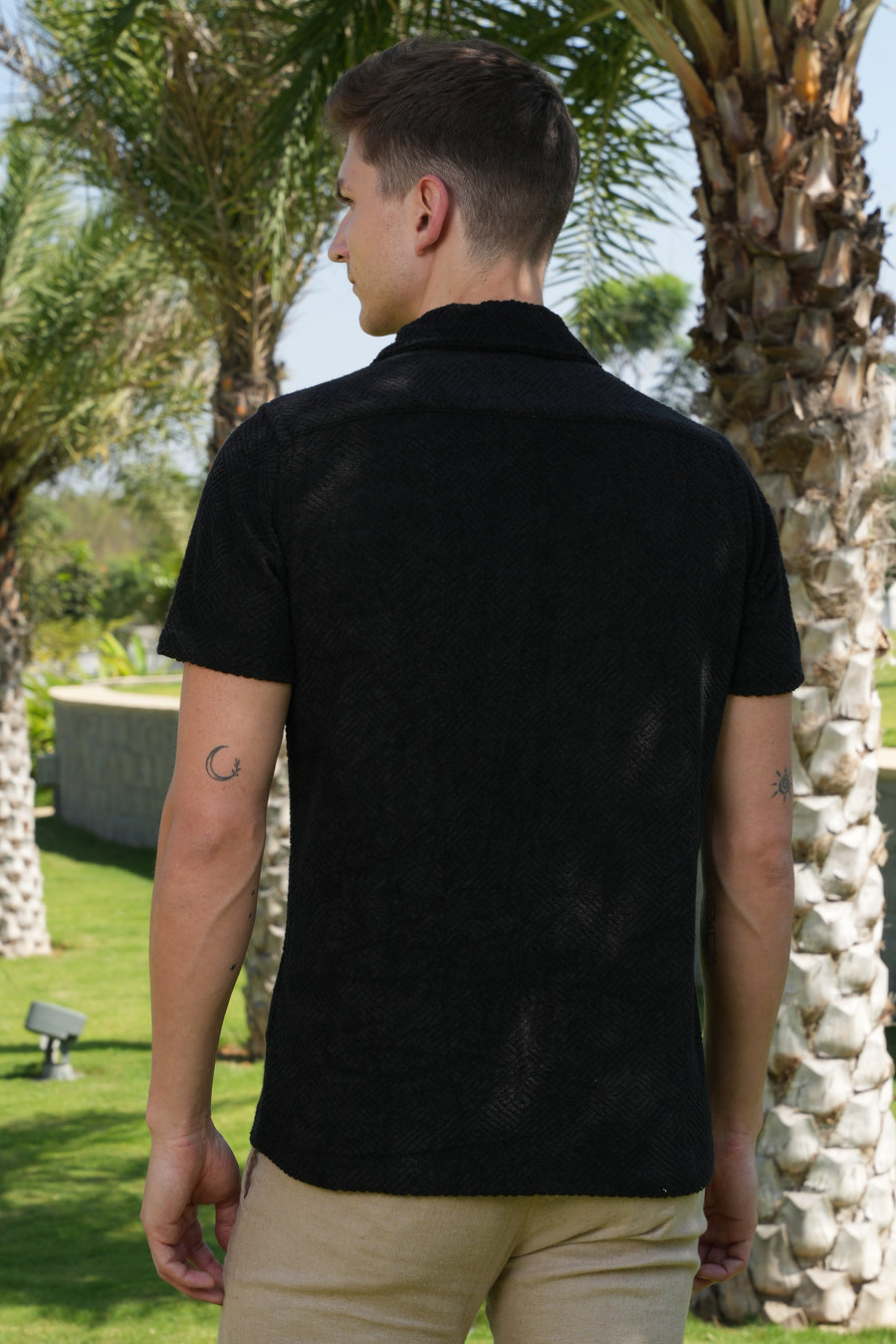 Mail - Knitted Jacquard Shirt - Black