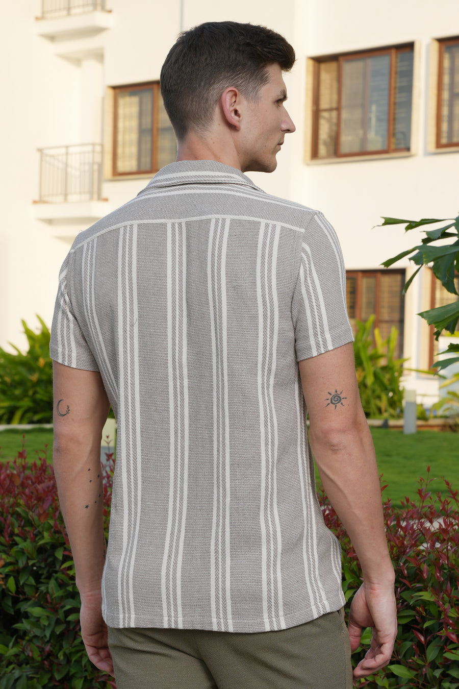 Croma - Structured Striped Shirt - Beige