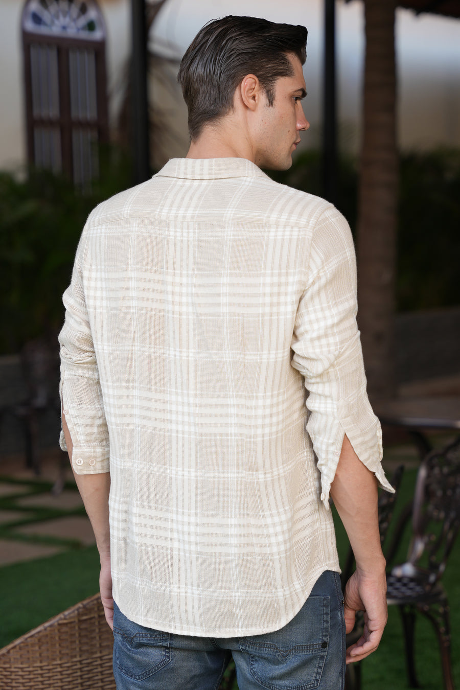 Florida - Structured Check Shirt - Beige