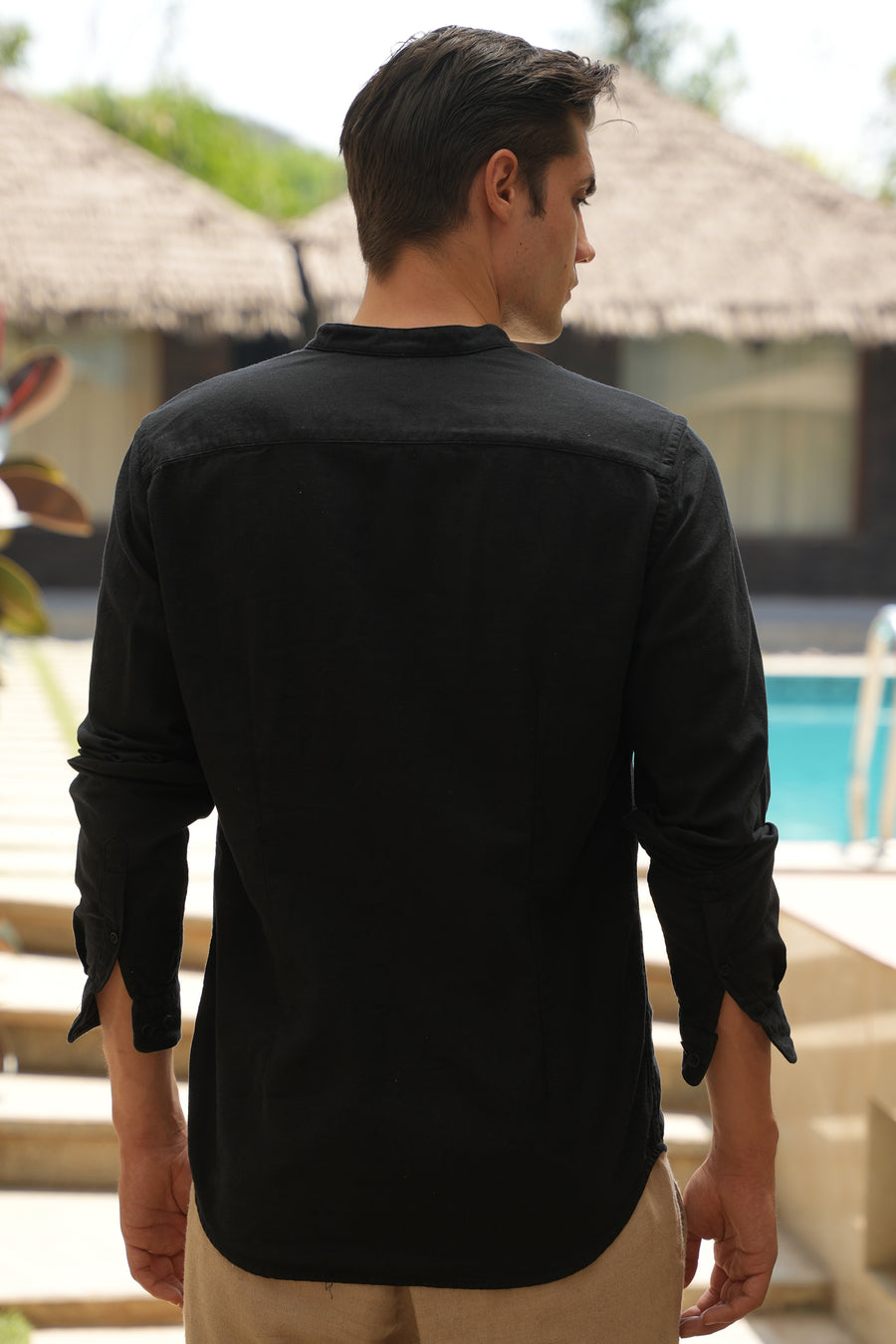 Seevan - Structured Detailed Shirt - Black