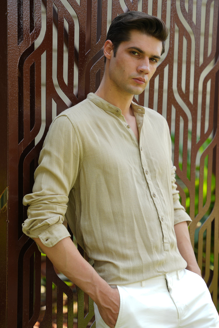 River - Viscose Linen Kurta - Green