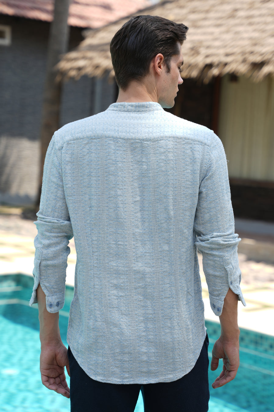 Leaton - Textured Shirt - Blue