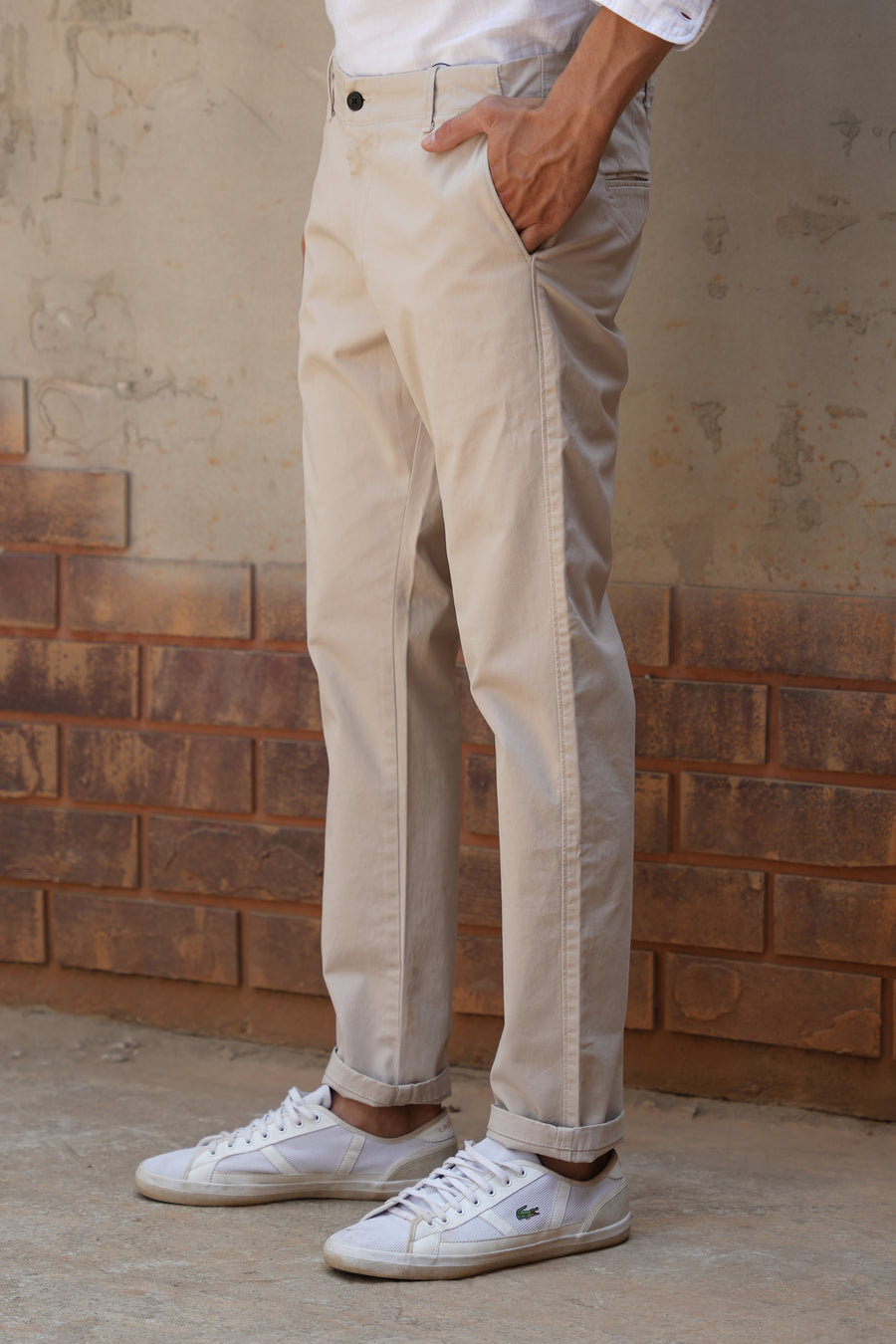 Glossy - Cotton Stretch Chinos - Beige