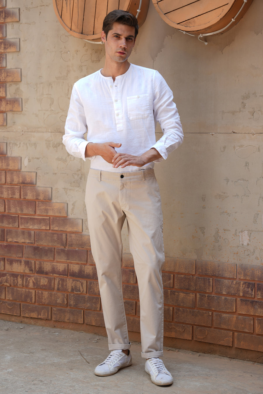 Glossy - Cotton Stretch Chinos - Beige