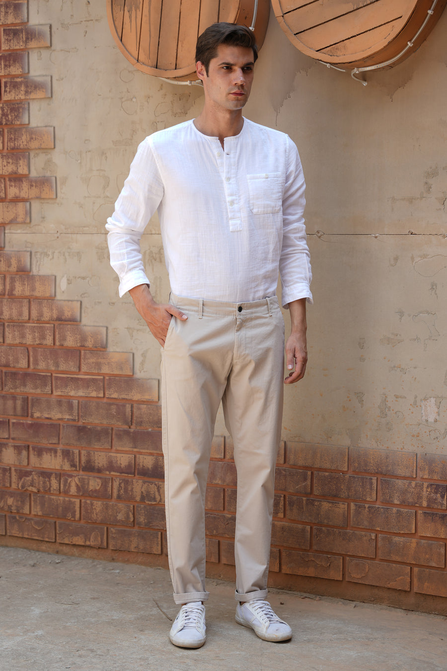 Glossy - Cotton Stretch Chinos - Beige