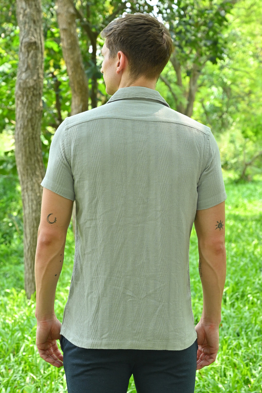 Walker - Structured Pocketed Plain Shirt - Grey